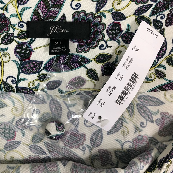 J. Crew Drapey Boatneck Top in Floral - Picture 10 of 12